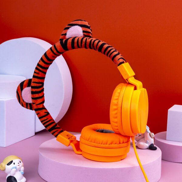 Foldable Cartoon Over-Ear Wired Headphones for Kids